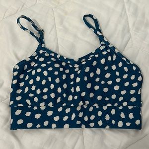 Women’s Lime Ricki Indigo Dot Swim Top Size XS NWT